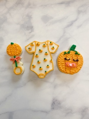 A little pumpkin is on the way cookies