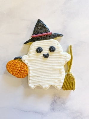 Halloween witch ghost buttercream cookies