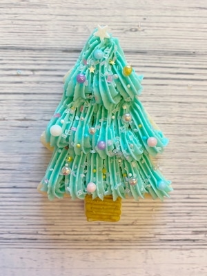 Sugar Plum Fairy Buttercream Cookies Christmas Tree
