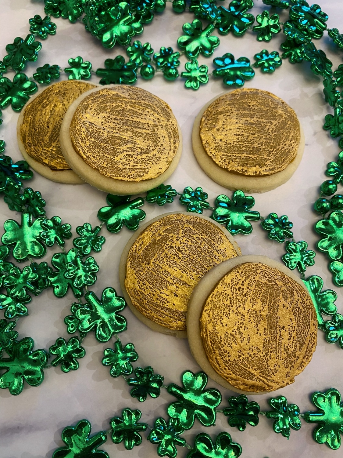 gold coin cookies for the perfect St. Patrick's Day dessert