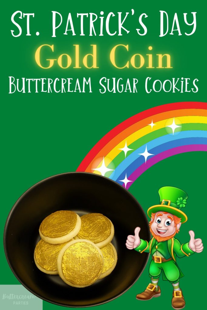 gold coin cookies for your saint patrick's day party ideas