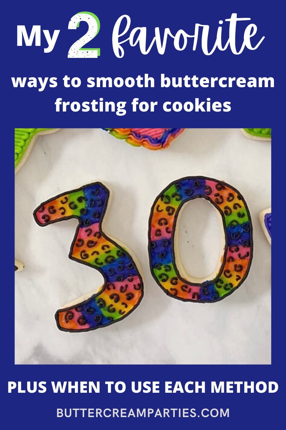 How to Smooth Buttercream for Buttercream Iced Cookies