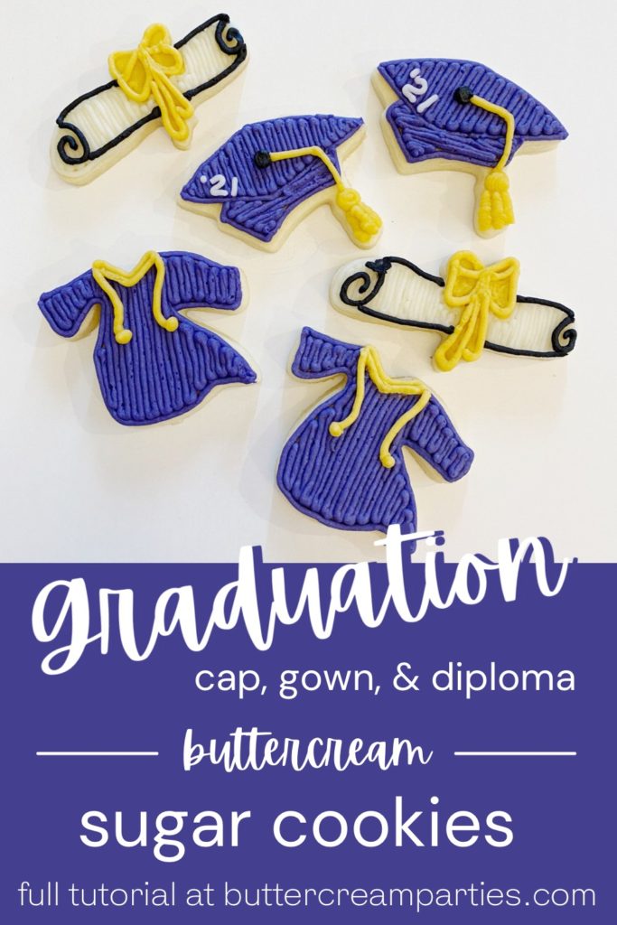 how to decorate graduation sugar cookies cap gown and diploma