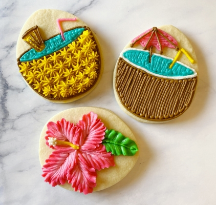 how to decorate summer themed cookies with buttercream