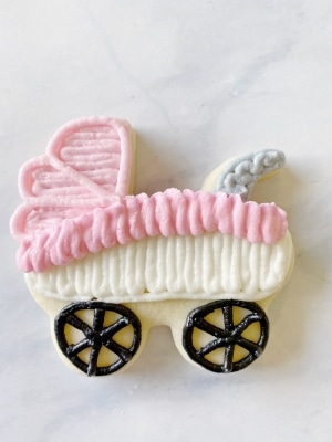 how to decorate baby stroller cookies