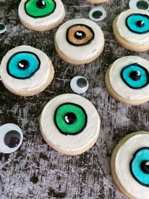 buttercream eyeball sugar cookies