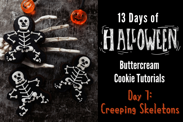how to decorate skeleton sugar cookies for Halloween