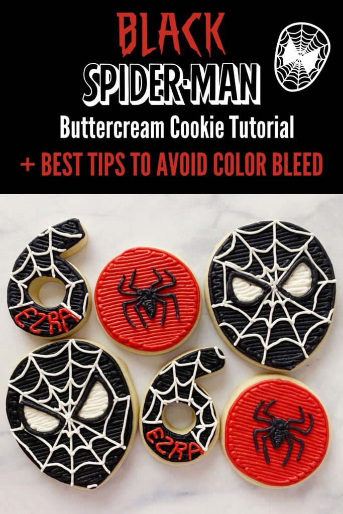 how to make spider-man cookies with buttercream