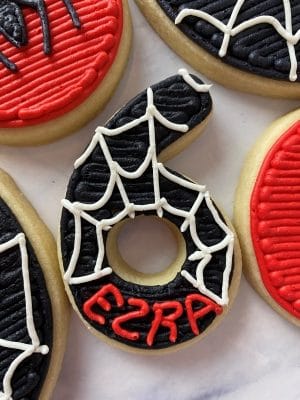 spider-man birthday cookies