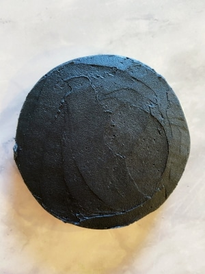 smoothed black buttercream