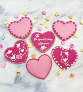 Decorating Valentine Cookies Cat Valentine Cookies with Buttercream Frosting Tutorial