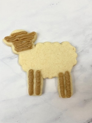 Easter Lamb Sugar Cookies with Buttercream