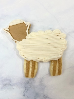Easter Lamb Sugar Cookies with Buttercream
