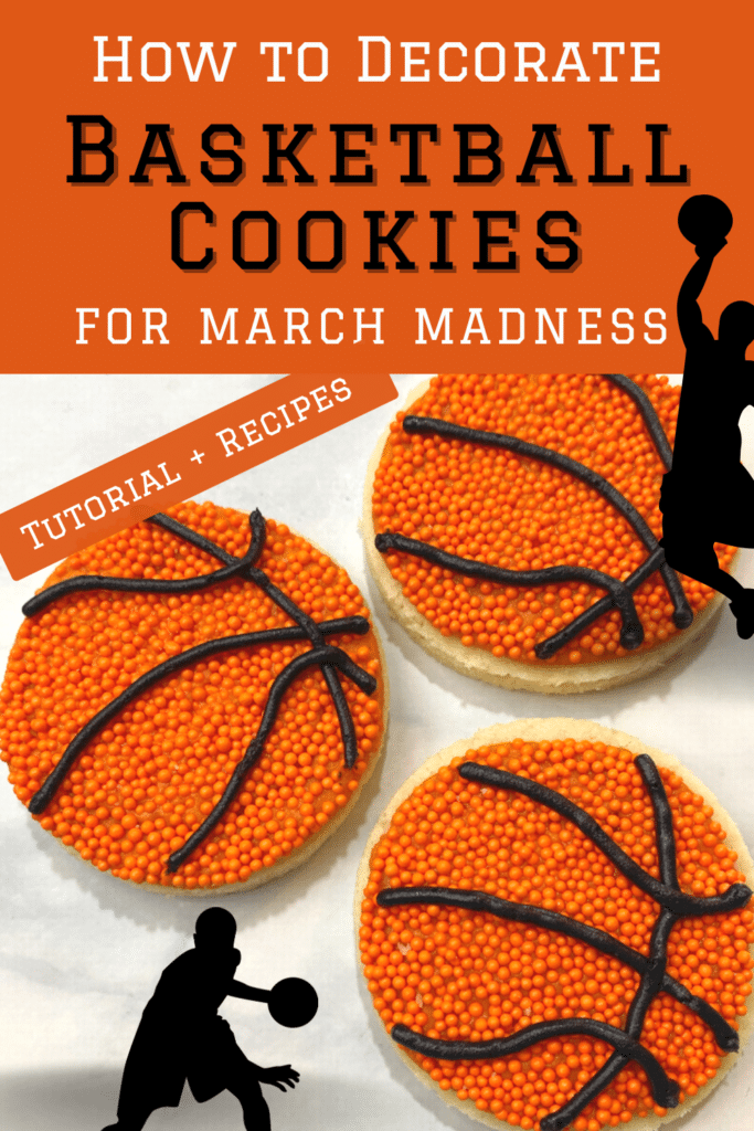 How to Decorate March Madness Basketball Sugar Cookies