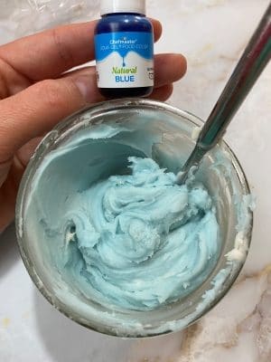 Chefmaster Liqua Gel Natural Blue Food Coloring with 1/8 teaspoon dye