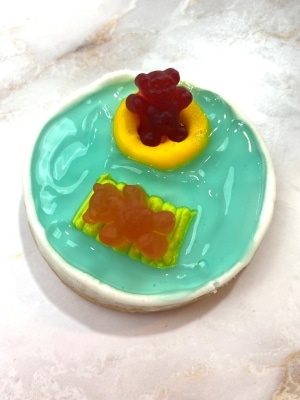 Pool Party Gummy Bear Sugar Cookies Yellow Buttercream Innertube & Floatie