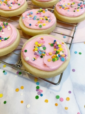 The Best Buttercream Cookies with Sprinkles